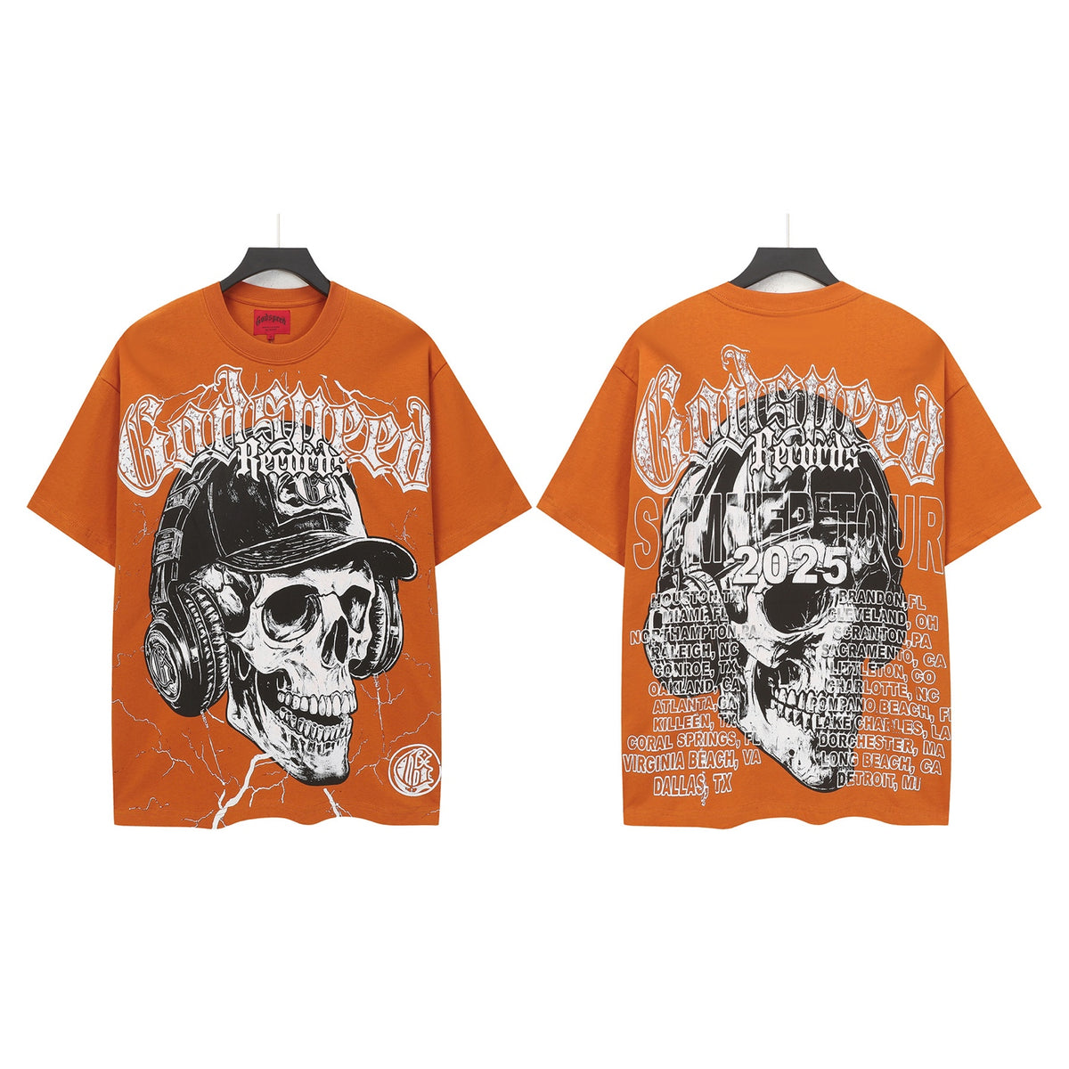 Brick Red Street Vintage Washed T-Shirt (Crafted Print) 5130
