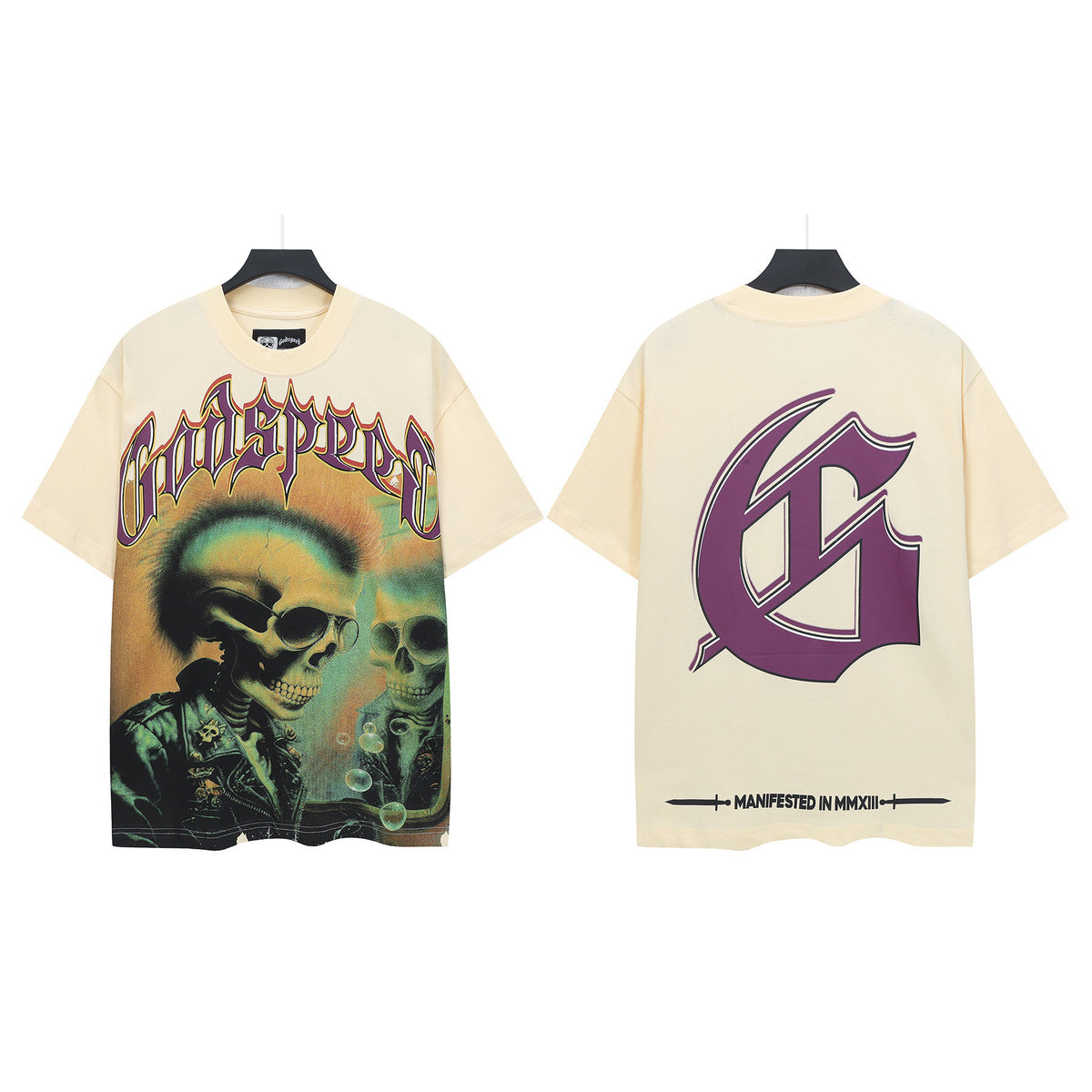 Beige Street Vintage Washed T-Shirt (Crafted Print) 5335