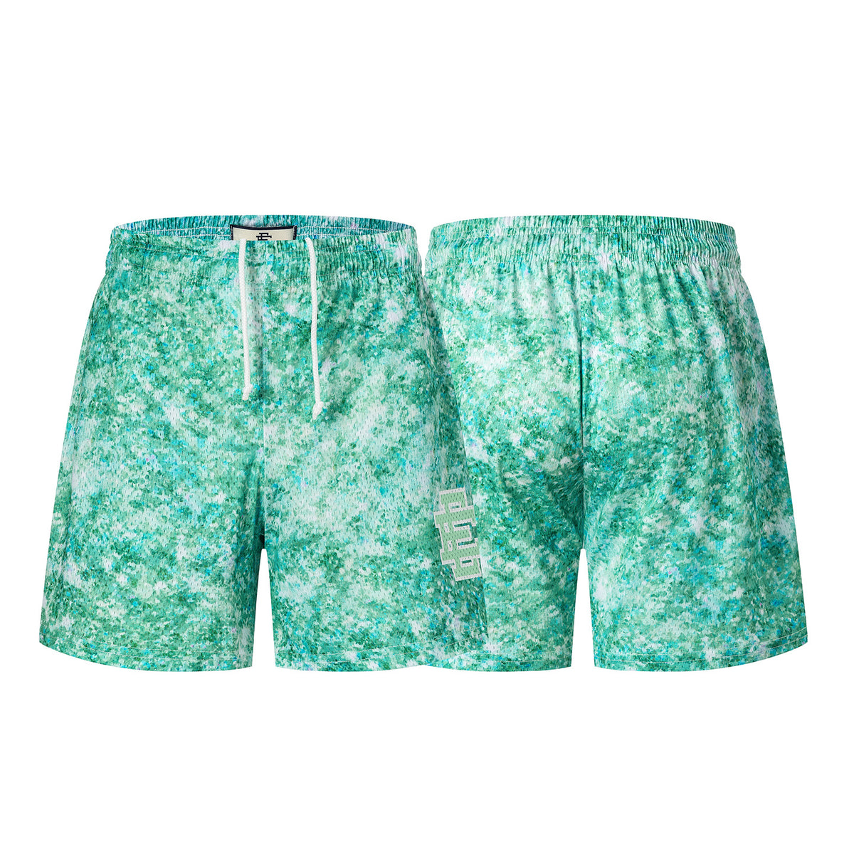 Aqua Green Streetwear Loose Fit Shorts Casual Urban Style EES-09