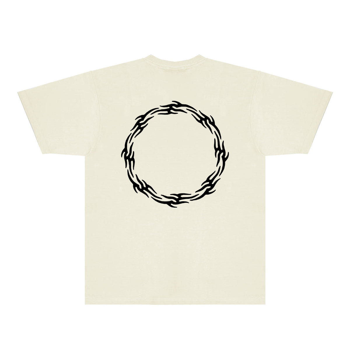 Purple Flame Ring Graphic T-Shirt Short Sleeve Casual Streetwear Tee PUR093