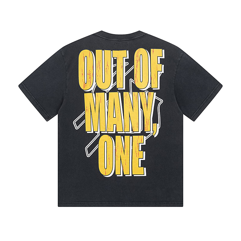 Black Street Vintage Washed T-Shirt (Crafted Print) 1000