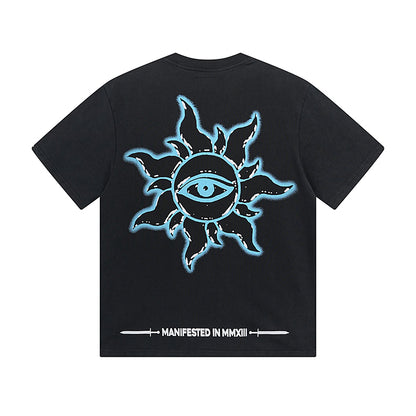 Black Street Vintage Washed T-Shirt (Crafted Print) 1032