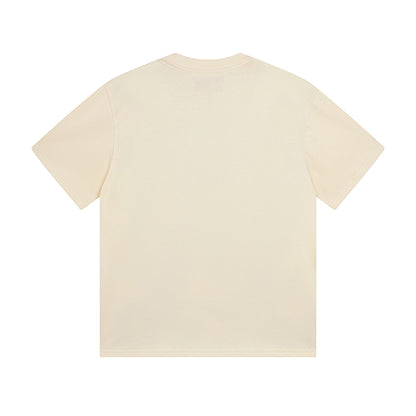 T-shirt homme beige Rock Street vintage délavé (impression artisanale) 3001