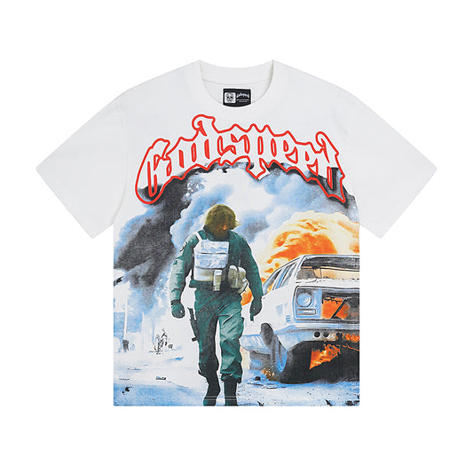 White Rock Street Vintage Washed T-Shirt (Crafted Print) 3006