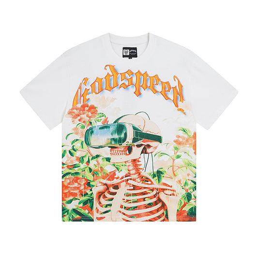 White Street Vintage Washed T-Shirt (Crafted Print) 3009