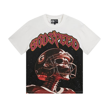 White Street Vintage Washed T-Shirt (Crafted Print) 3122