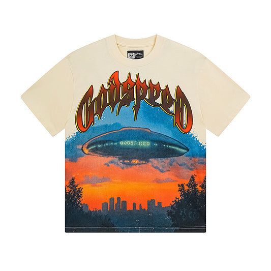 Beige Street Vintage Washed T-Shirt (Crafted Print) 3125
