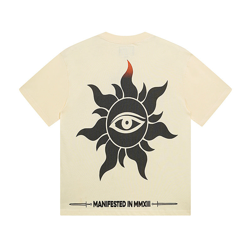 Beige Street Vintage Washed T-Shirt (Crafted Print) 3133