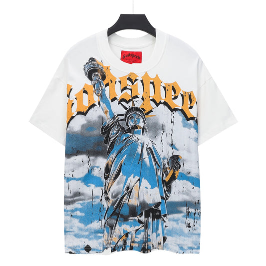White Street Vintage Washed T-Shirt (Crafted Print) 5010