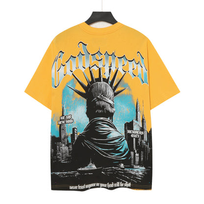 Gold Street Vintage Washed T-Shirt (Crafted Print) 5099