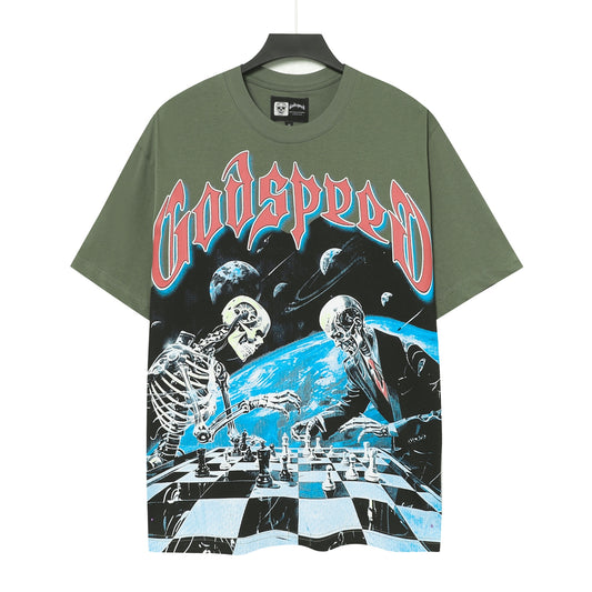 Camiseta Green Street Vintage Washed para hombre (estampado artesanal) 5102