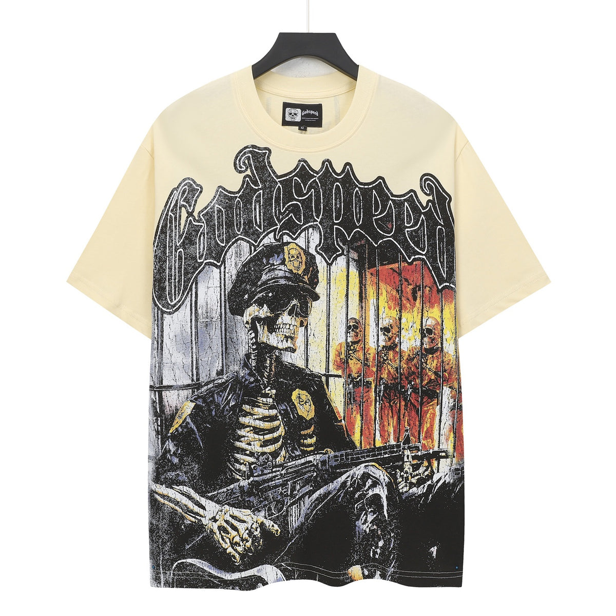 Beige Street Vintage Washed T-Shirt (Crafted Print) 5125