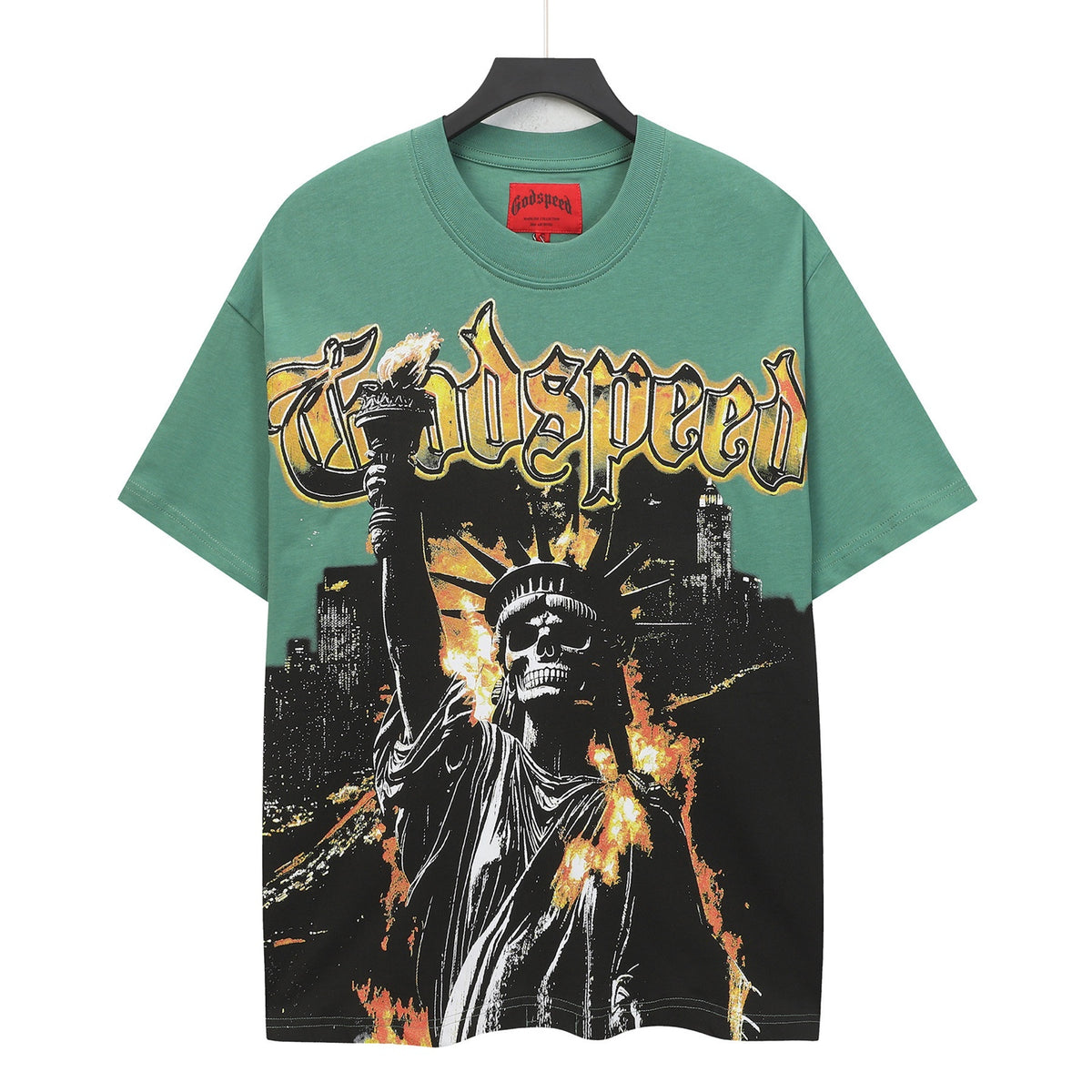 Green Street Vintage Washed T-Shirt (Crafted Print) 5126