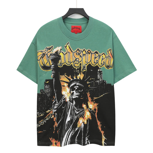 Camiseta Green Street Vintage Washed para hombre (estampado artesanal) 5126