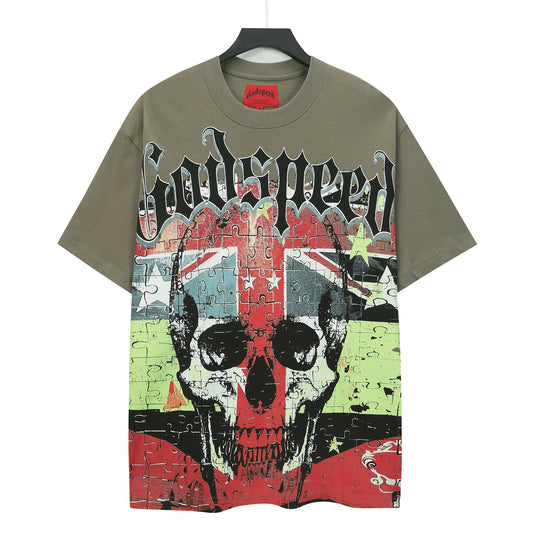 Camiseta Green Street Vintage Washed para hombre (estampado artesanal) 5136