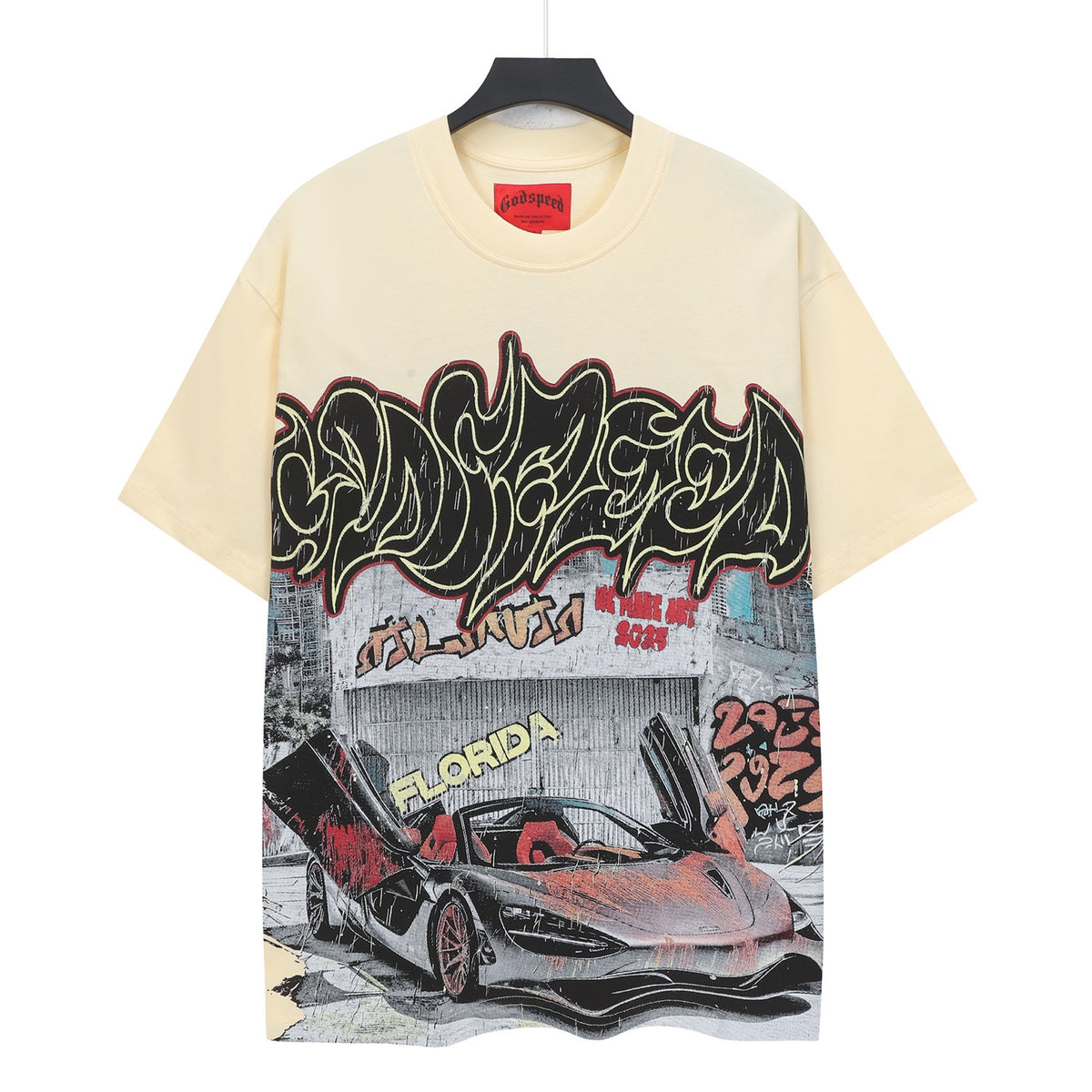 Beige Street Vintage Washed T-Shirt (Crafted Print) 5139