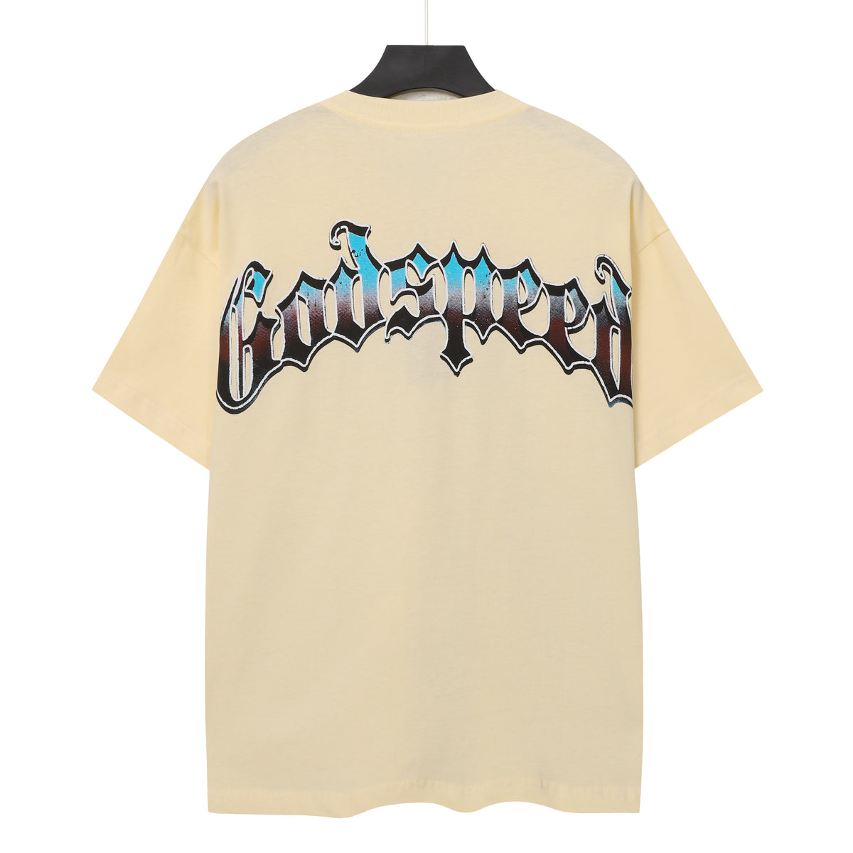 Camiseta vintage lavada beige y gris para hombre (estampado artesanal) 5153