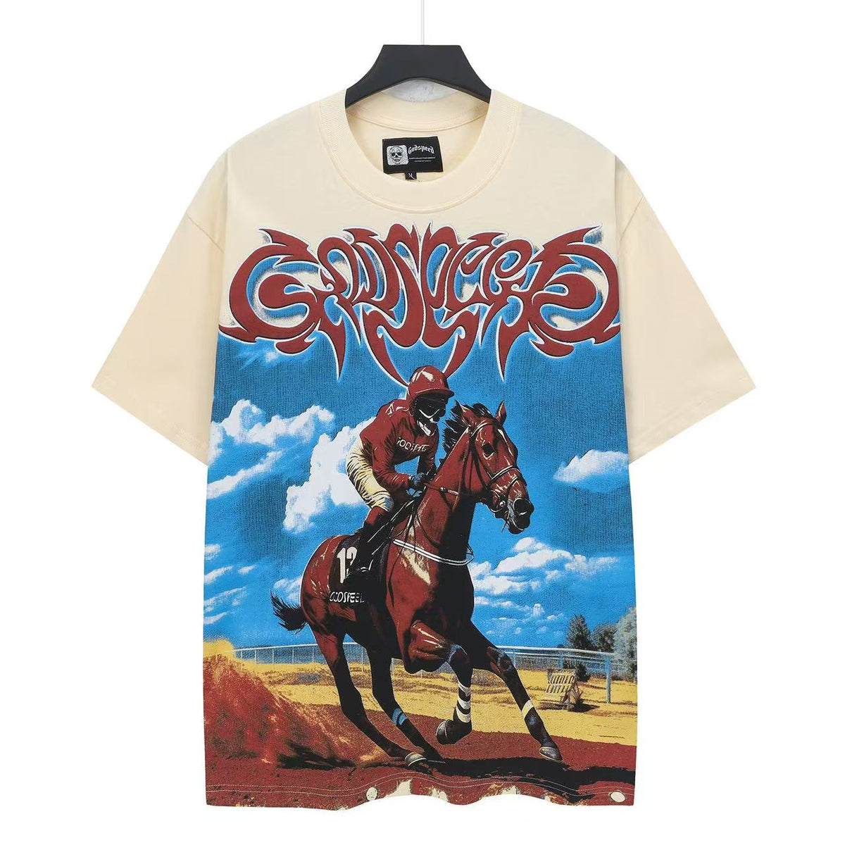 Beige Street Vintage Washed T-Shirt (Crafted Print) 5326