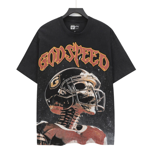 Black Rock Street Vintage Washed T-Shirt (Crafted Print) 6123