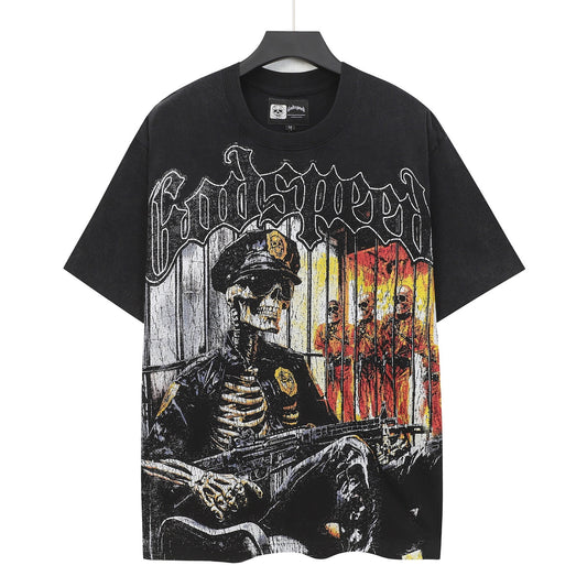 Black Rock Street Vintage Washed T-Shirt (Crafted Print) 6125