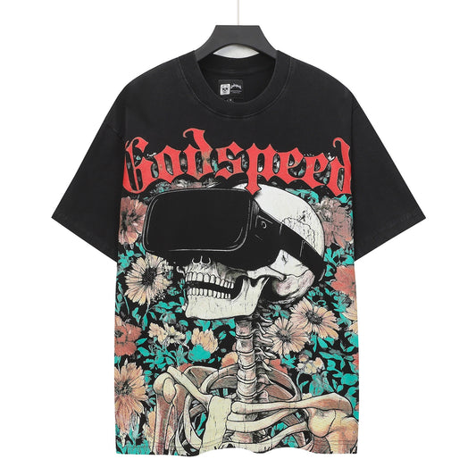 Black Rock Street Vintage Washed T-Shirt (Crafted Print) 6135