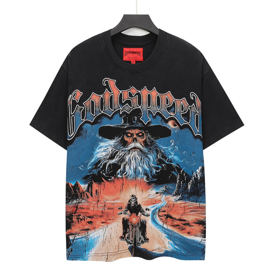 Black Rock Street Vintage Washed T-Shirt (Crafted Print) 6303
