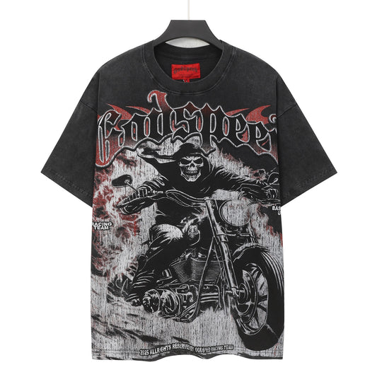 Black Rock Street Vintage Washed T-Shirt (Crafted Print) 6325