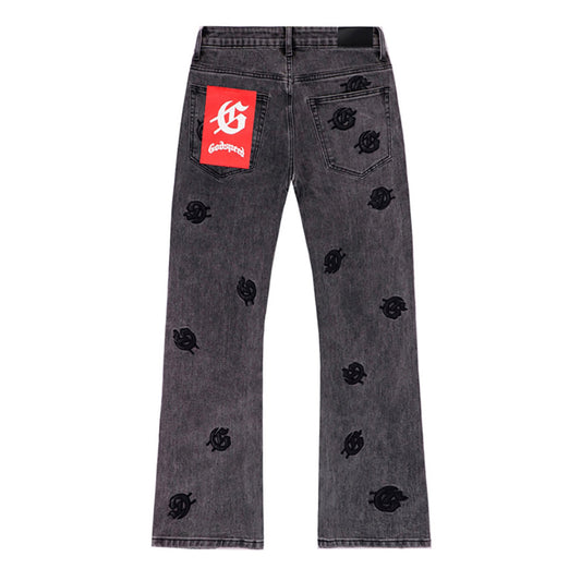 Pantalones vaqueros holgados de estilo vintage para hombre, en gris, azul y negro, 8218