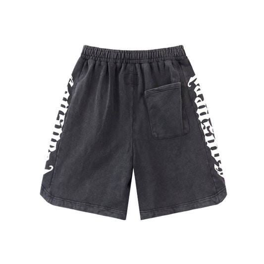 Pantalones cortos de hombre con doble hilo lavado, estampados, negros, azules y rosas, estilo urbano vintage 8779