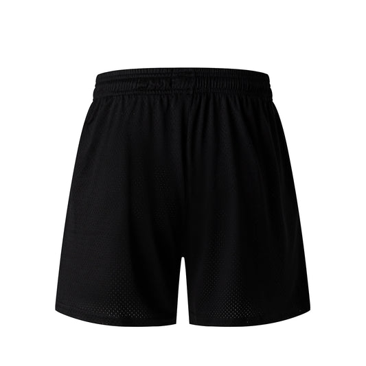 Black Streetwear Shorts Quick Dry Loose Fit Breathable Elastic Waist Summer Casual Shorts EES-12