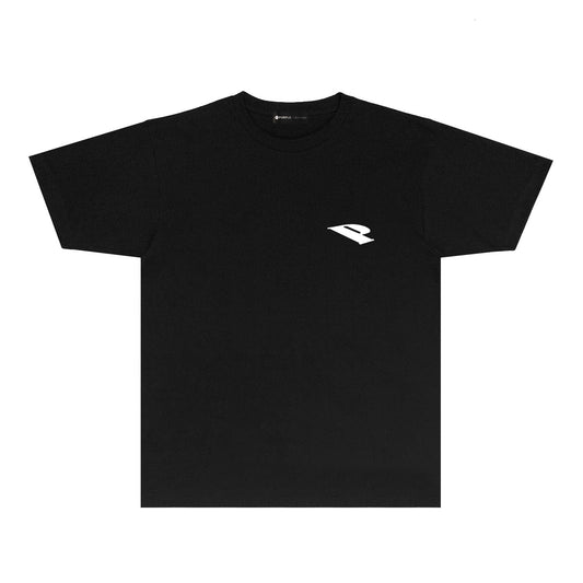 Purple Black Ink Tree Graphic T-Shirt Short Sleeve Casual Streetwear Tee PUR045