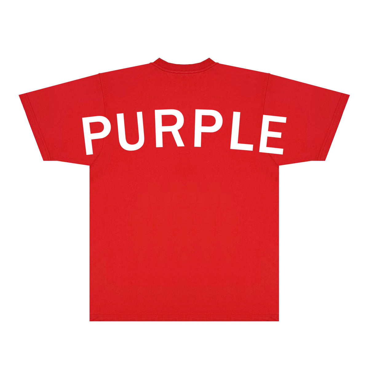 Purple Oversized Letter Graphic T-Shirt Short Sleeve Casual Streetwear Tee PUR083