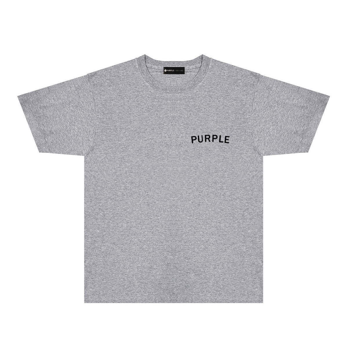 Purple Oversized Letter Graphic T-Shirt Short Sleeve Casual Streetwear Tee PUR083