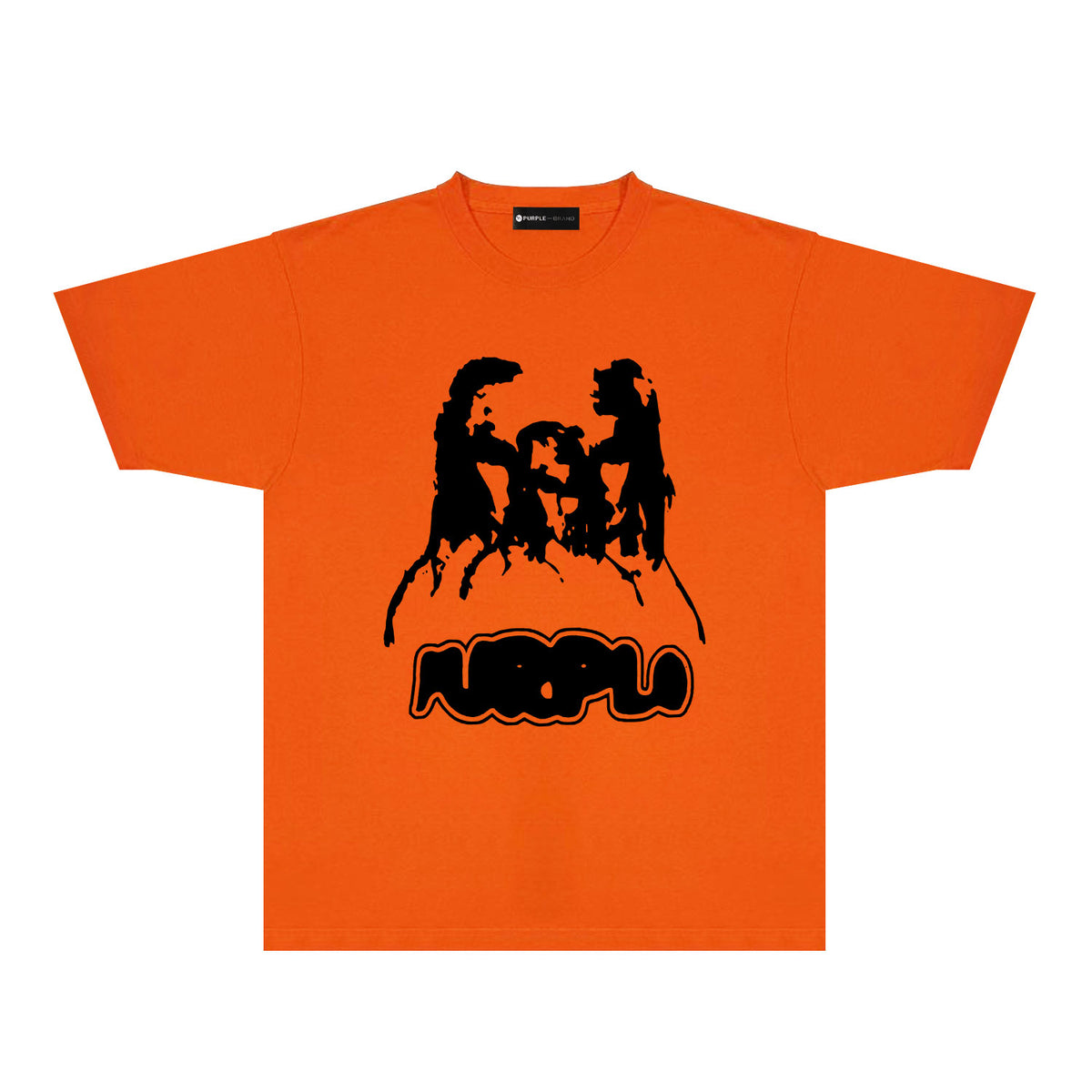 Purple Red Graffiti Graphic T-Shirt Short Sleeve Casual Streetwear Tee PUR087