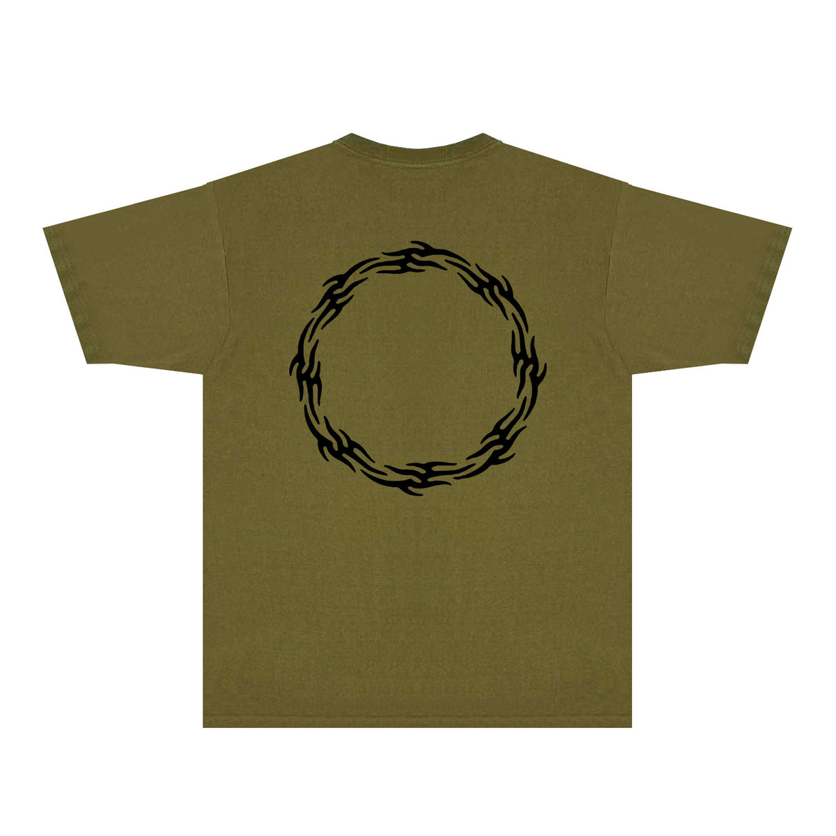 Purple Flame Ring Graphic T-Shirt Short Sleeve Casual Streetwear Tee PUR093