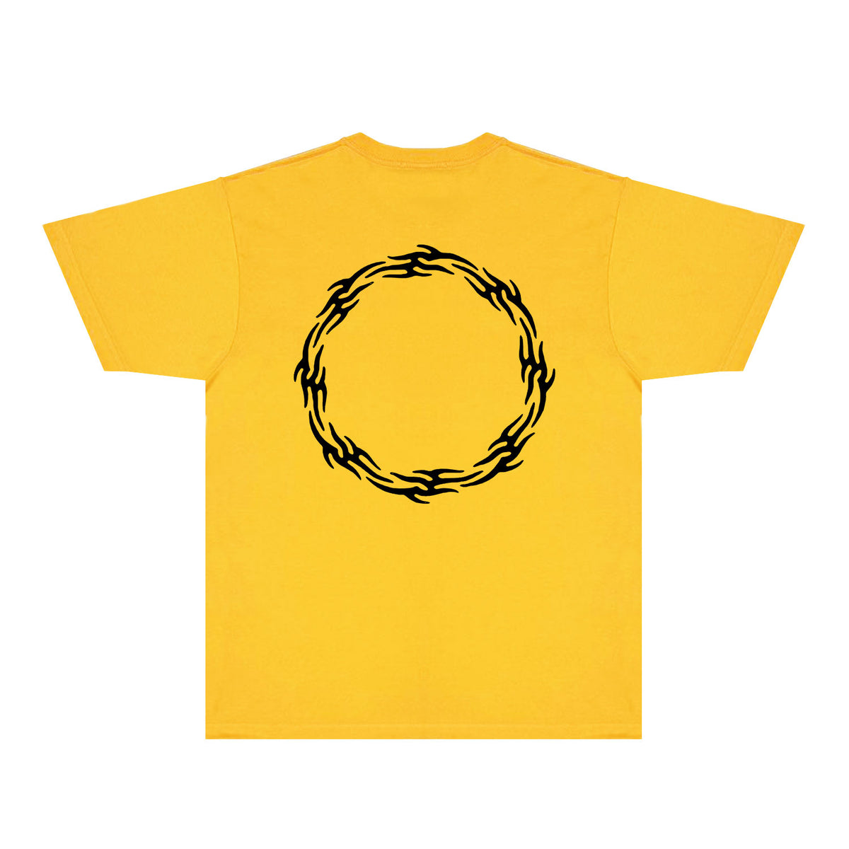 Purple Flame Ring Graphic T-Shirt Short Sleeve Casual Streetwear Tee PUR093