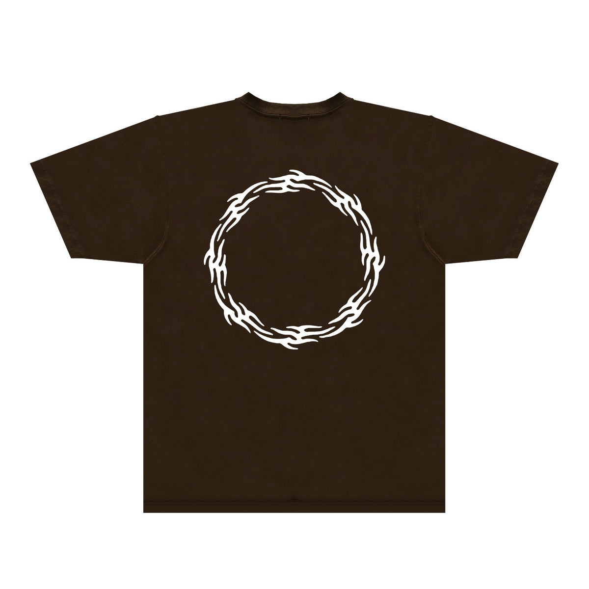 Purple Flame Ring Graphic T-Shirt Short Sleeve Casual Streetwear Tee PUR093