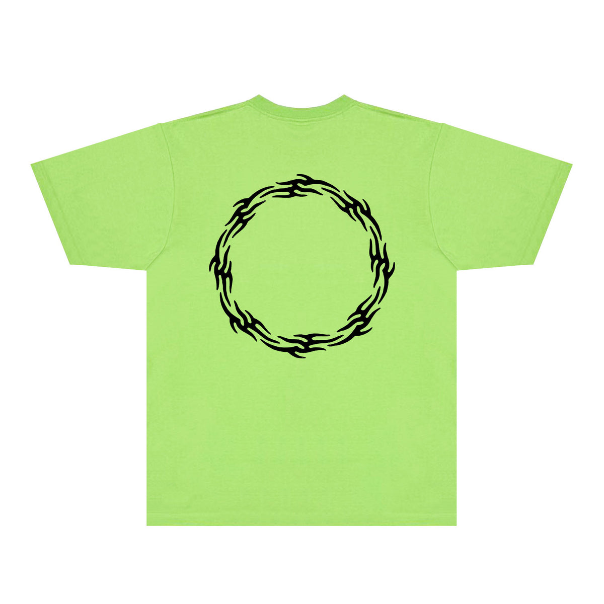 Purple Flame Ring Graphic T-Shirt Short Sleeve Casual Streetwear Tee PUR093