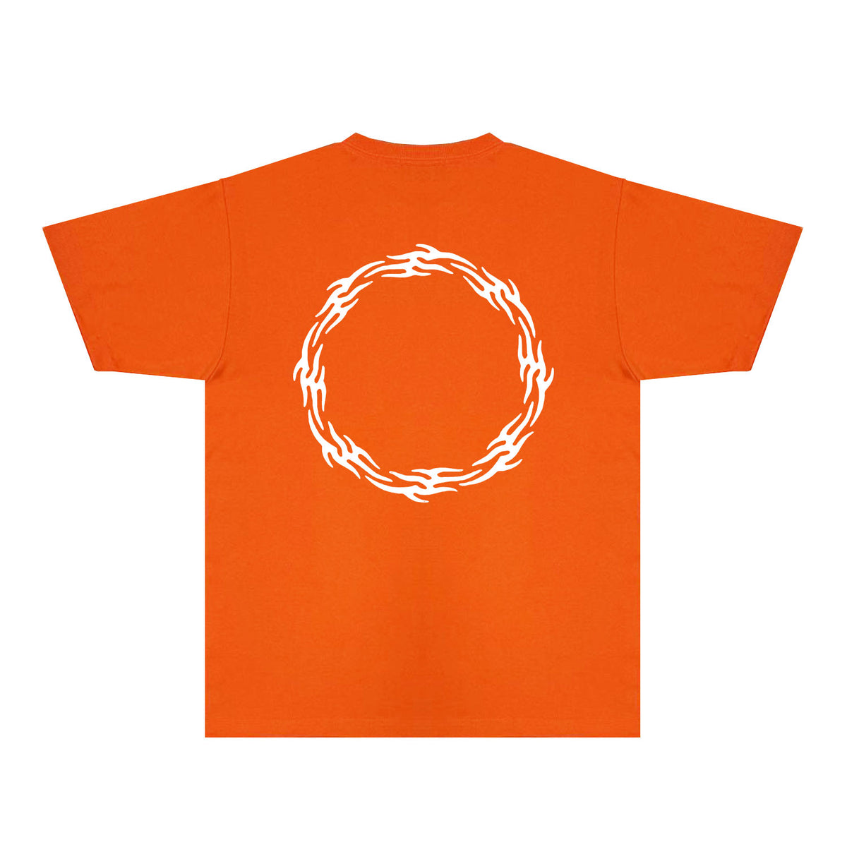 Purple Flame Ring Graphic T-Shirt Short Sleeve Casual Streetwear Tee PUR093
