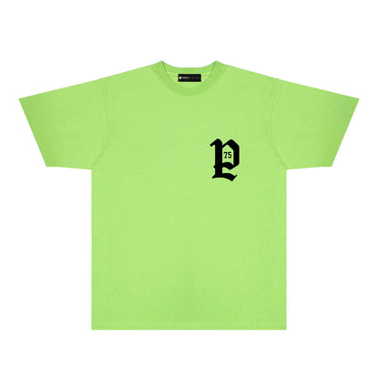 Purple Artistic Typography Graphic T-Shirt Short Sleeve Casual Streetwear Tee PUR095