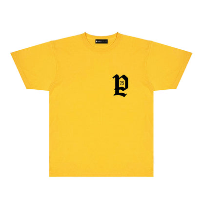 Purple Artistic Typography Graphic T-Shirt Short Sleeve Casual Streetwear Tee PUR095