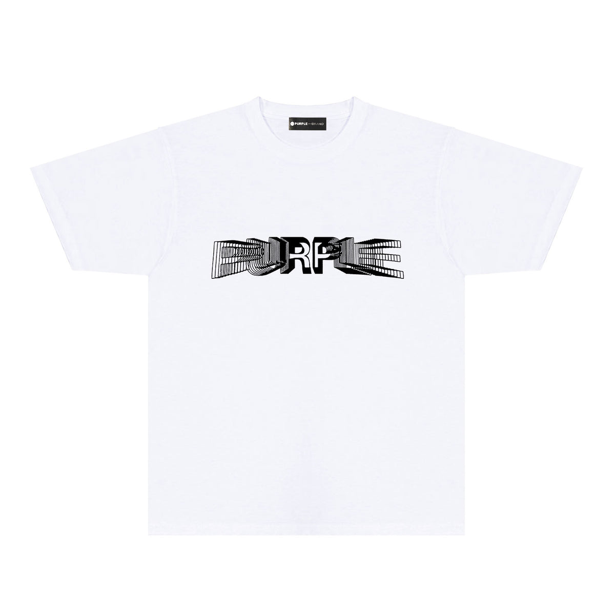 Purple Phantom Letter Graphic T-Shirt Short Sleeve Casual Streetwear Tee PUR101