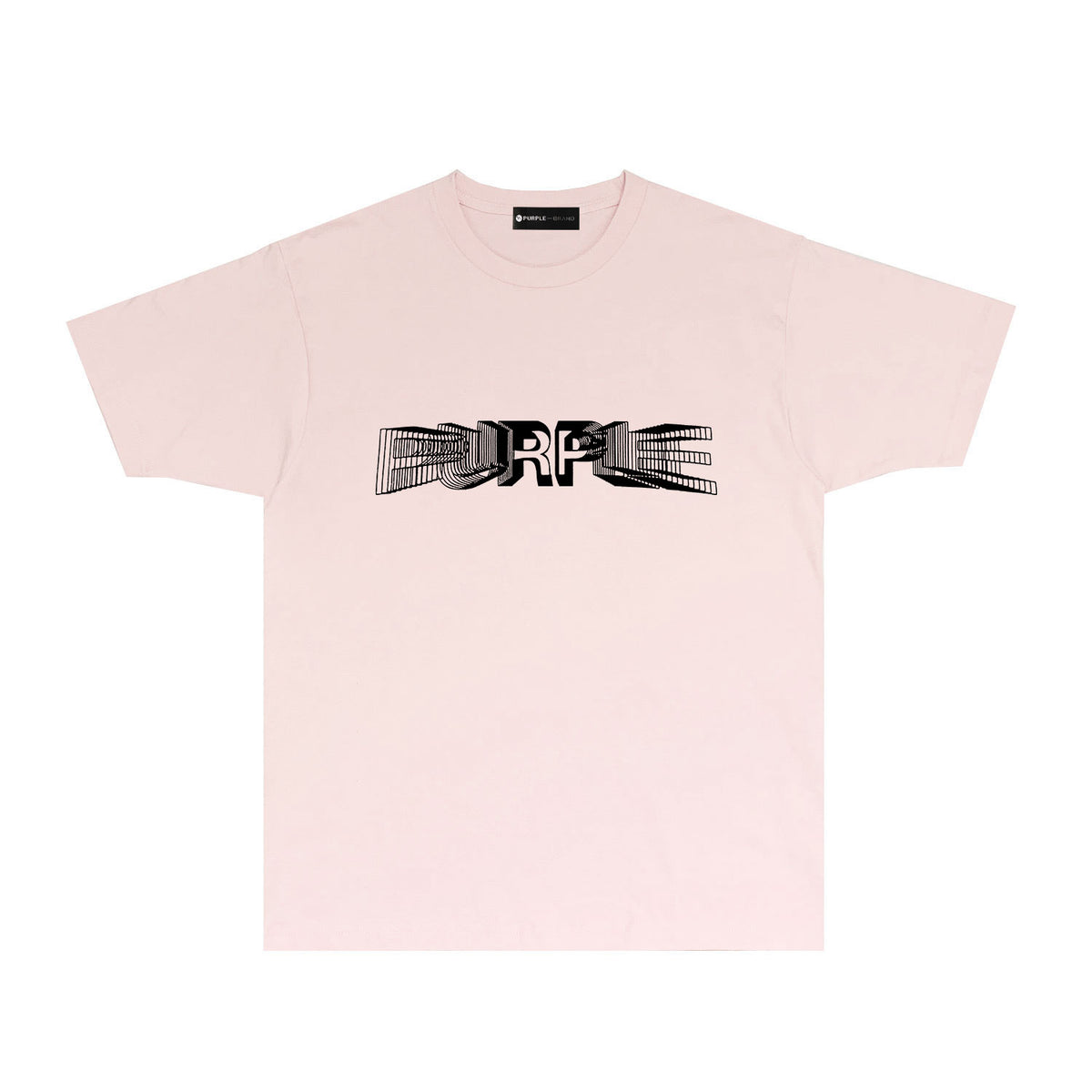 Purple Phantom Letter Graphic T-Shirt Short Sleeve Casual Streetwear Tee PUR101