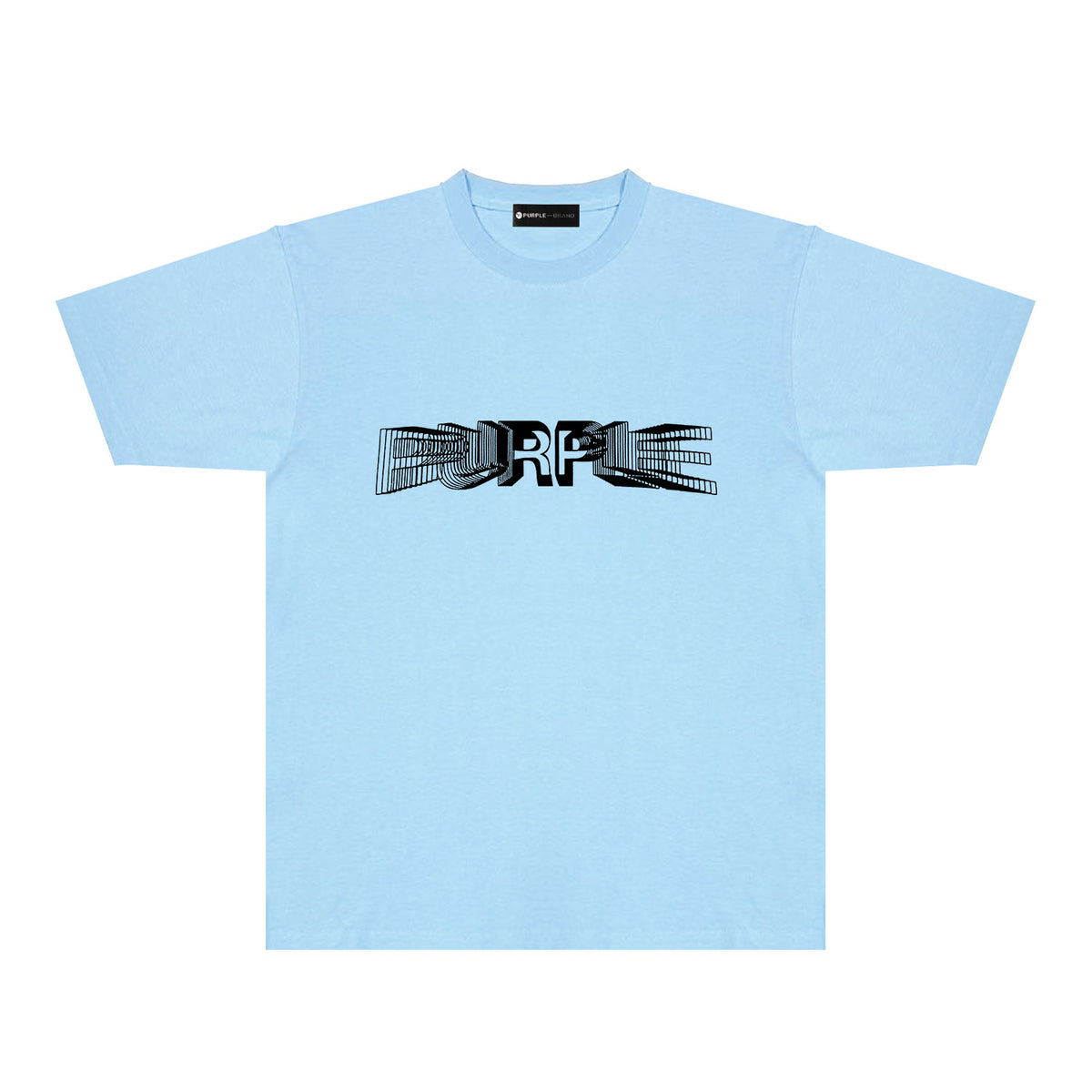 Purple Phantom Letter Graphic T-Shirt Short Sleeve Casual Streetwear Tee PUR101