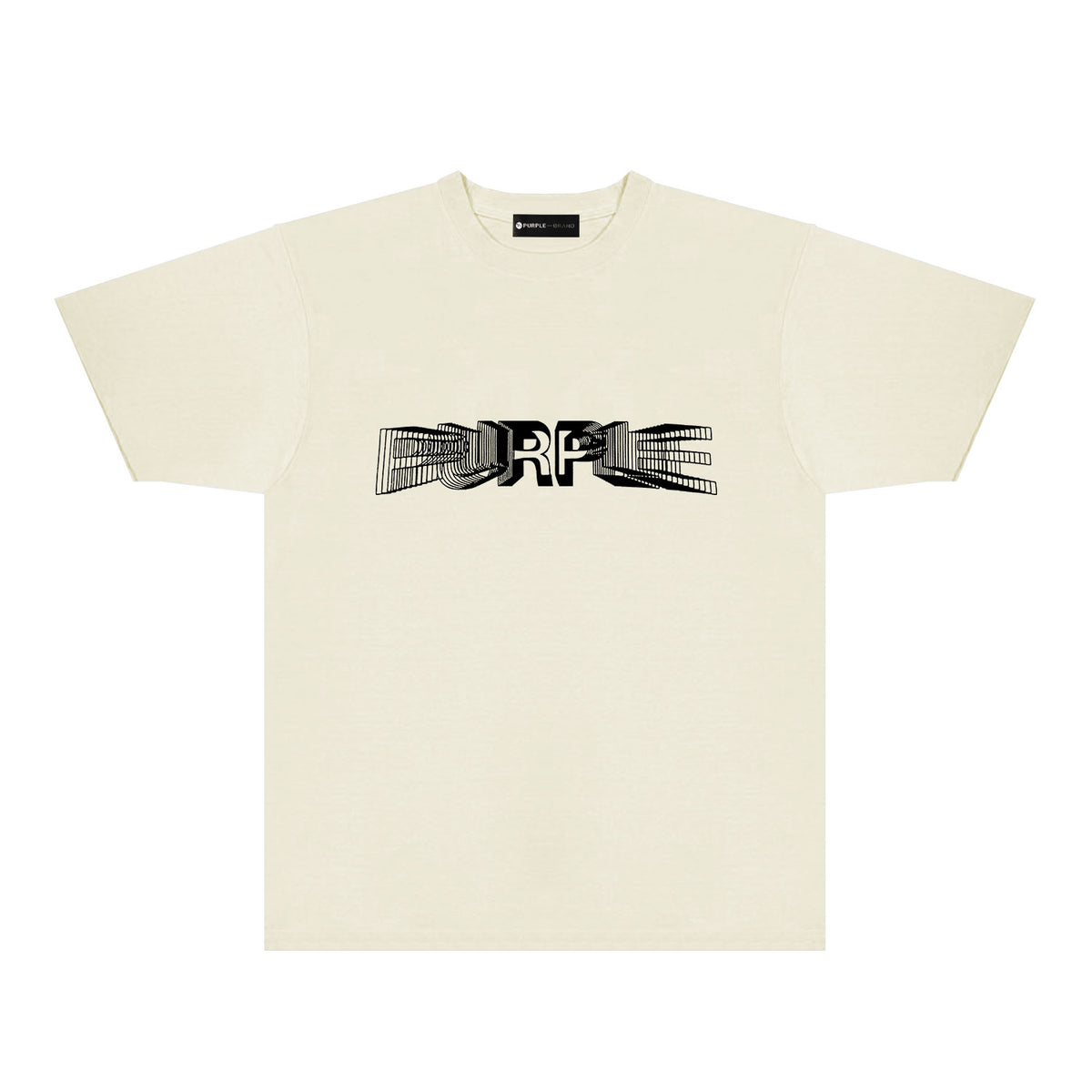 Purple Phantom Letter Graphic T-Shirt Short Sleeve Casual Streetwear Tee PUR101