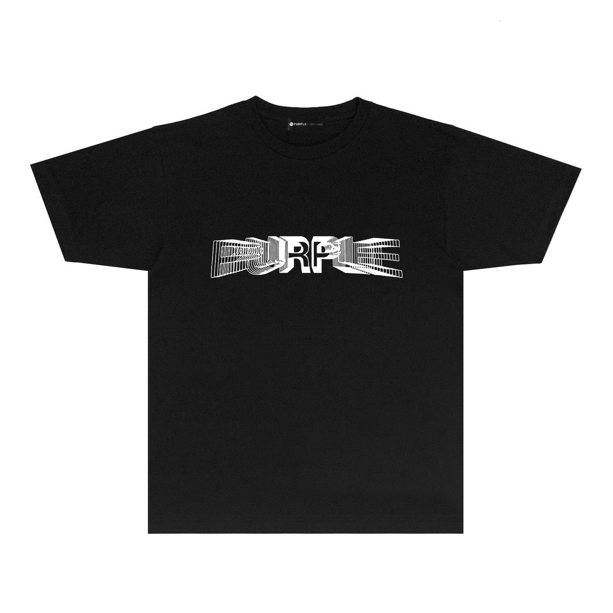 Purple Phantom Letter Graphic T-Shirt Short Sleeve Casual Streetwear Tee PUR101