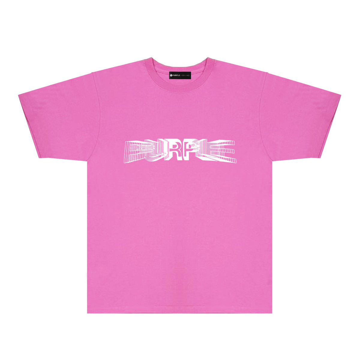 Purple Phantom Letter Graphic T-Shirt Short Sleeve Casual Streetwear Tee PUR101
