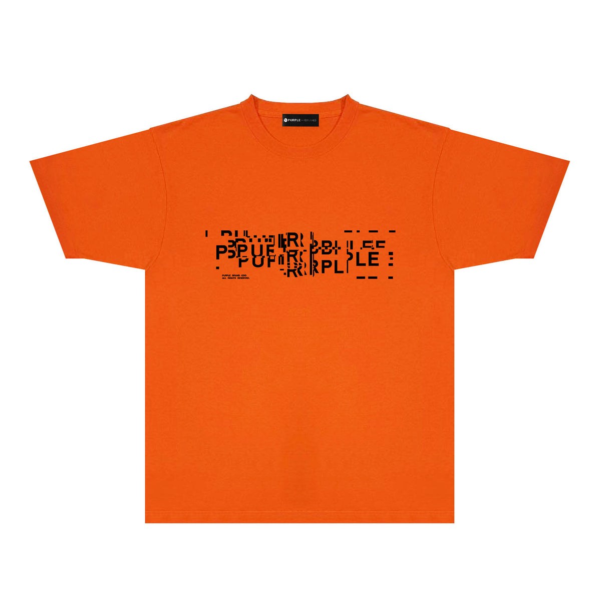 Purple Broken Point Letter Graphic T-Shirt Short Sleeve Casual Streetwear Tee PUR108
