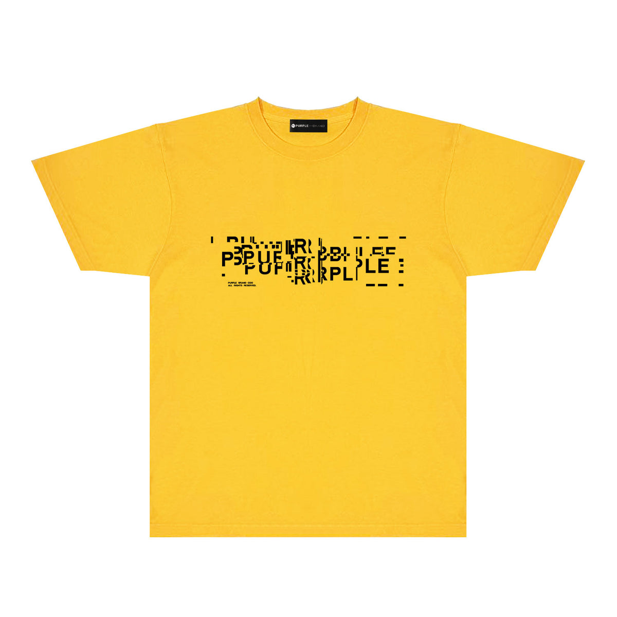 Purple Broken Point Letter Graphic T-Shirt Short Sleeve Casual Streetwear Tee PUR108