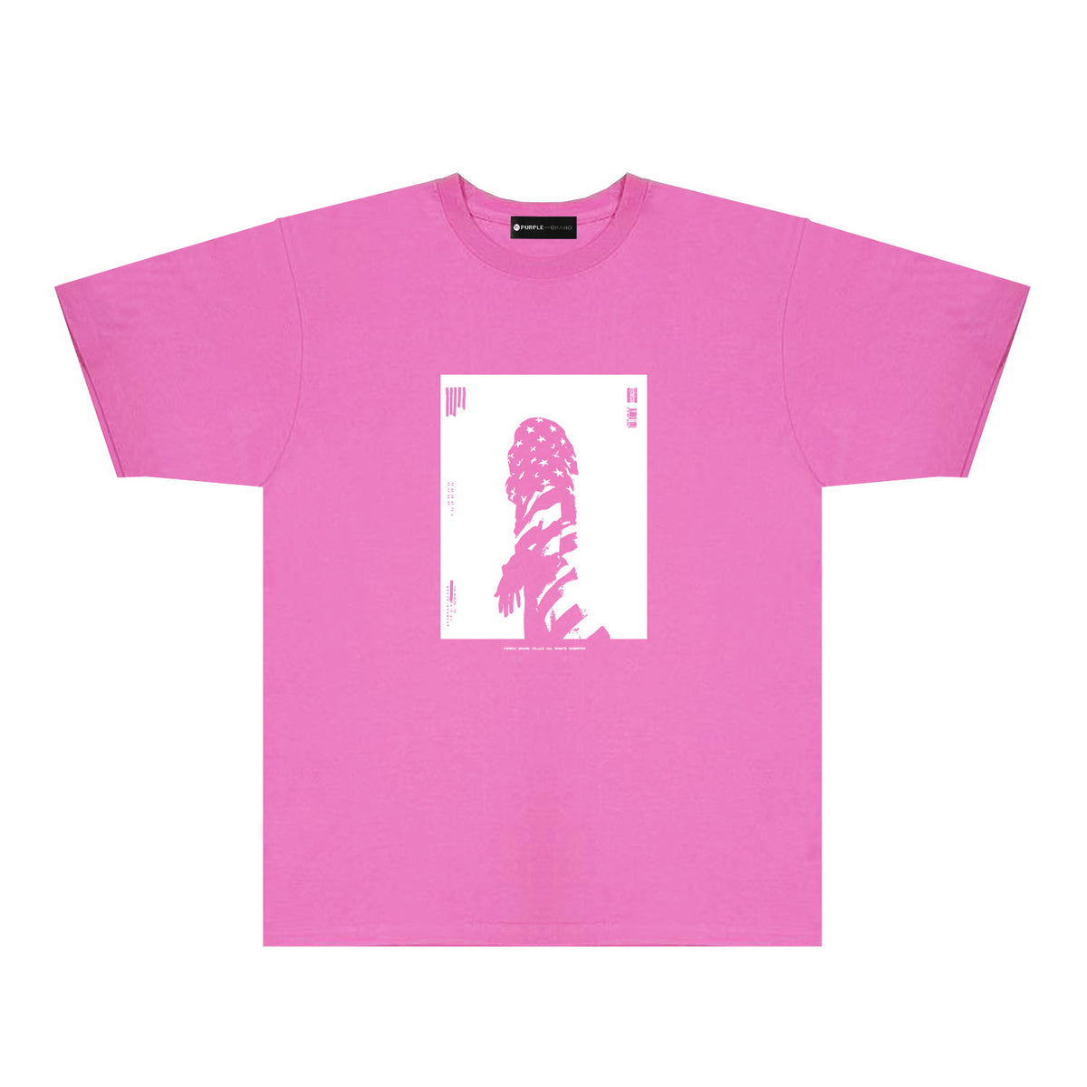 Purple Five Star Phantom Graphic T-Shirt Short Sleeve Casual Streetwear Tee PUR109